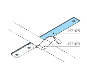 Blacha blokady pokrywy 452425