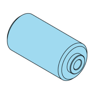 Polyamide roll 41 x 160 x 336 mm