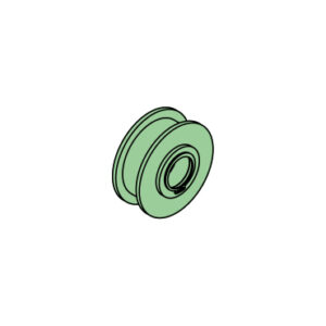 Guide roller cpl. 40 x 110 x 40 mm