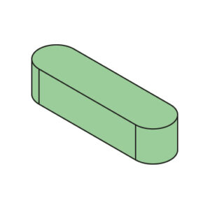 Holle kern 8 x 7 x 32 mm