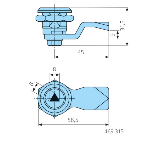 Triangle Spring Lock Triangular lock - Steelcon